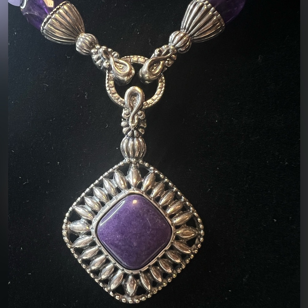 Carolyn Pollack Relios 925 SS Southwest Amethyst Necklace and Braceletlet - Picture 11 of 11